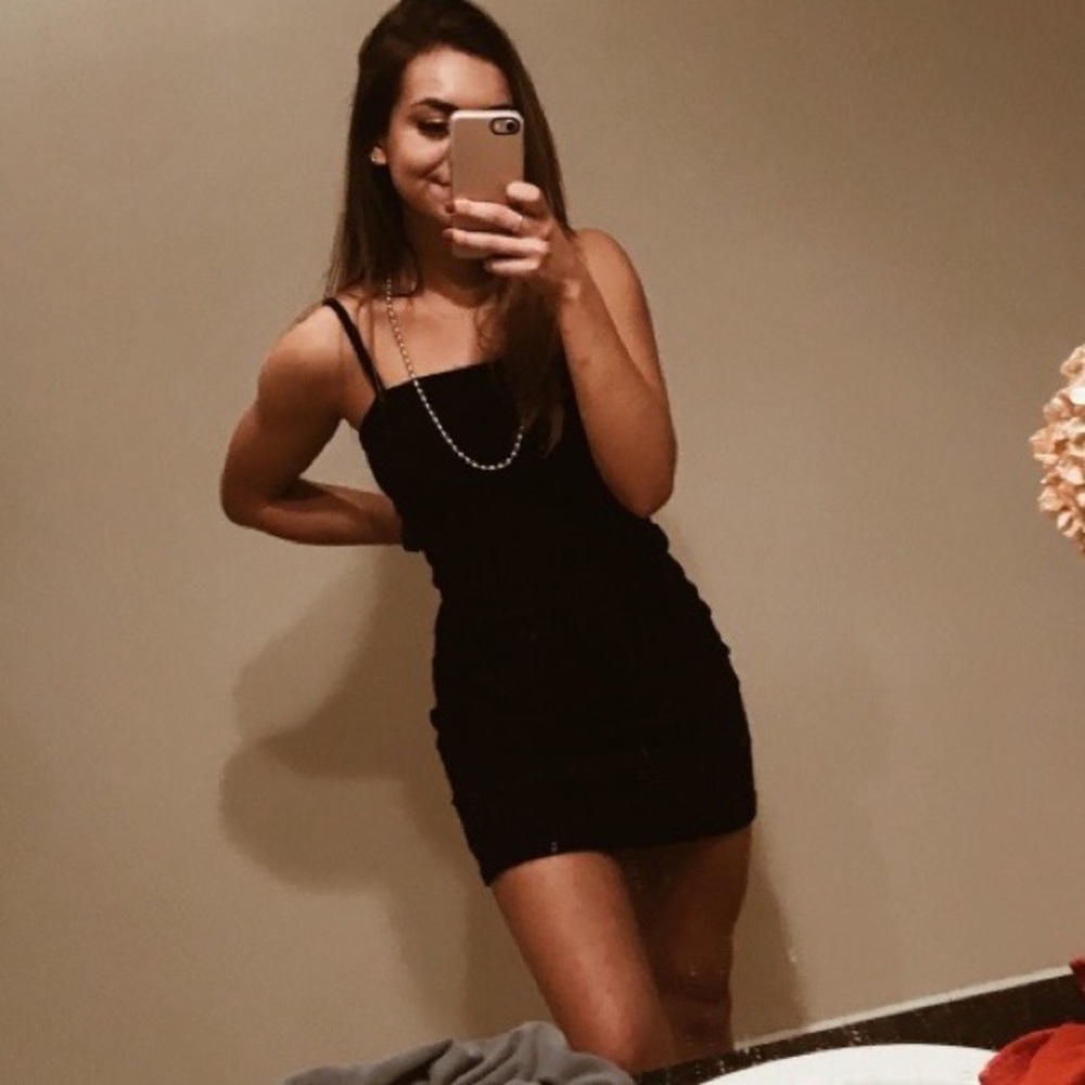 Little black velvet dress